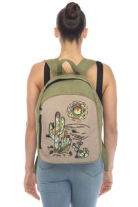 Tie-Dye Embroidery Patch Backpack