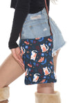 Cat & Flower CrossBody Bag