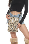 Cat & Flower CrossBody Bag