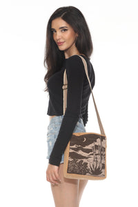 Scenic print crossbody bag