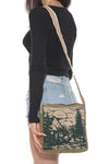Scenic print crossbody bag