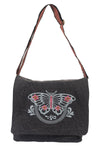 Butterfly Stonewash Canvas Messenger Bag