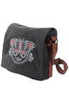 Butterfly Stonewash Canvas Messenger Bag