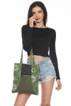 Patchwork Tote Book Bag