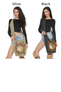 Sun Moon Crossbody hobo bag
