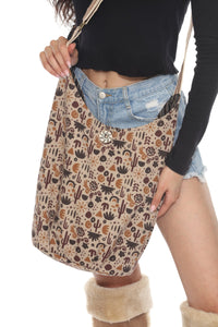 Desert Cactus Crossbody Hobo Bag