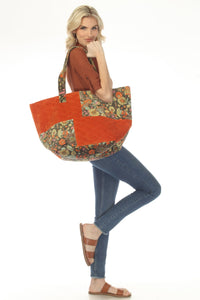 Floral Velvet Weekender Bag