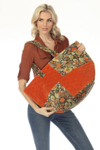 Floral Velvet Weekender Bag