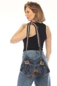 Moonflower Cats Canvas Purse