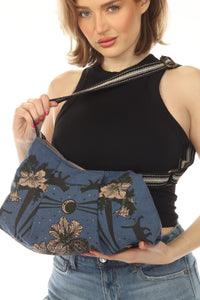 Moonflower Cats Canvas Purse