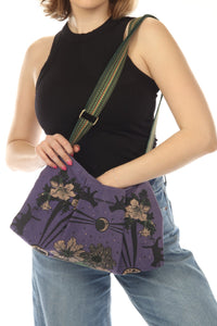 Moonflower Cats Canvas Purse