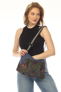 Butterfly Sunflower Canvas Purse