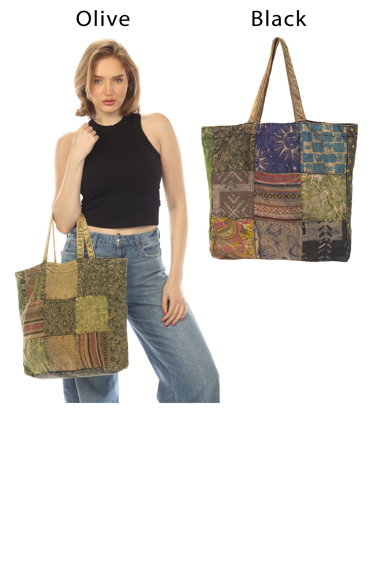 Patchwork Upcycle Tote Bag
