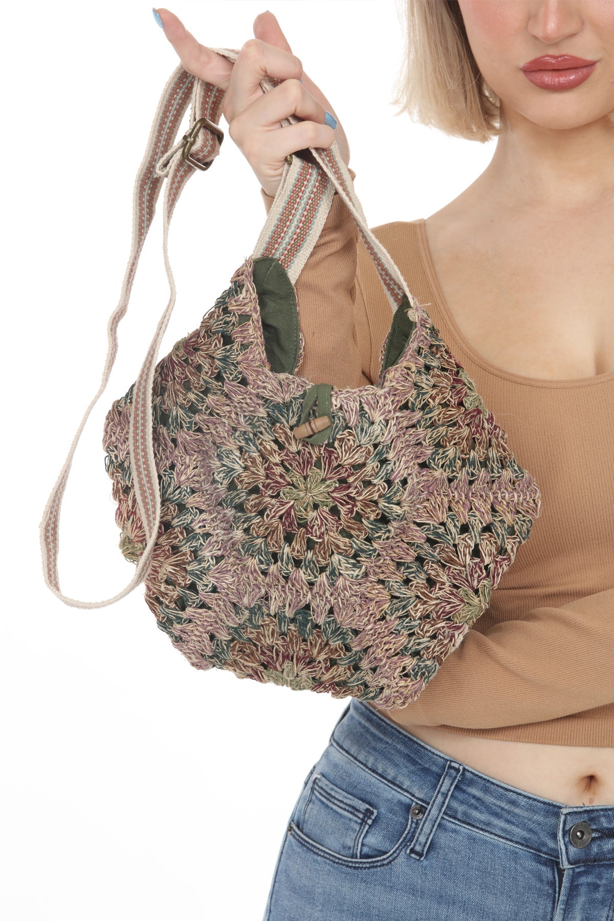 Hemp Cotton Hexagon Purse