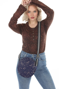 Celestial Print Round Bag