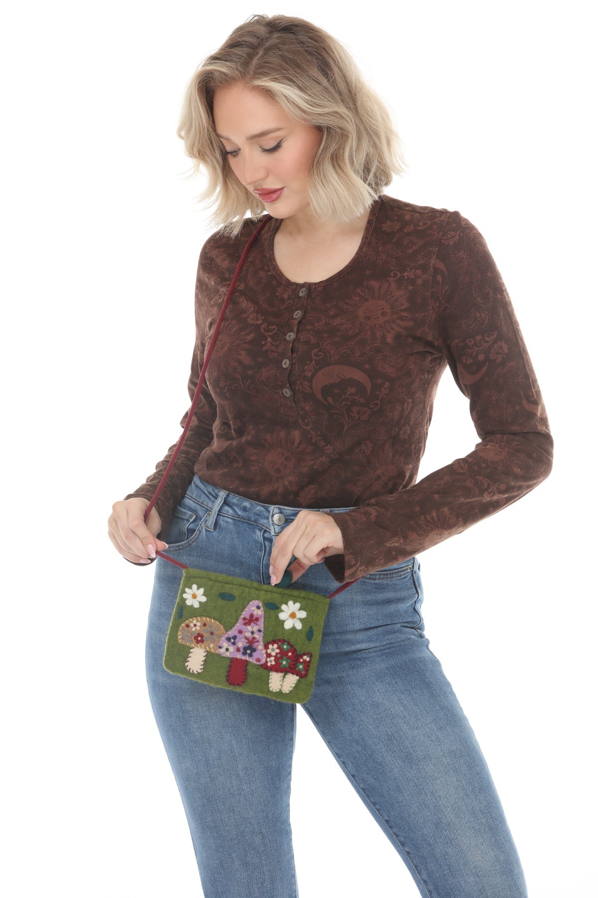 Felt Mushroom Mini Shoulder Bag