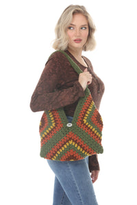 Granny Crochet Hobo Bag