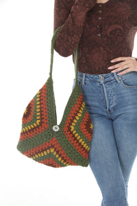 Granny Crochet Hobo Bag