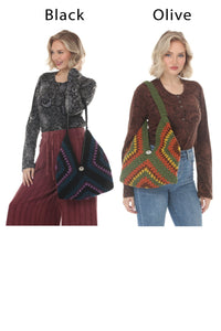 Granny Crochet Hobo Bag