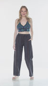 Unisex Stripe Comfy Lounge Pant with Elastic Waist