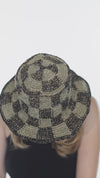 Checker Hemp Cotton Crochet Sun Hat