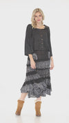 Om Striped Tier Skirt