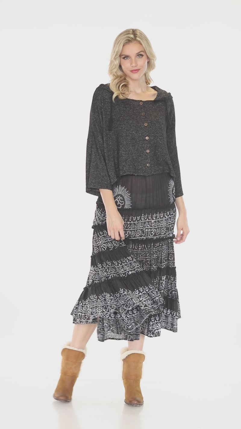 Om Striped Tier Skirt