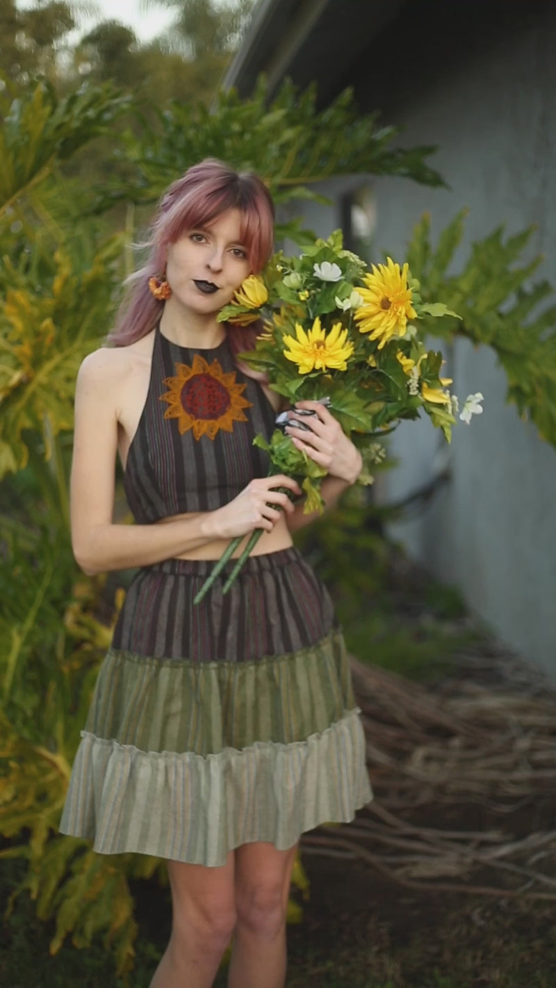 Embroidered Halter Top