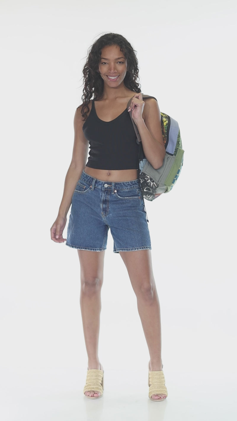 Boho Patchwork Upcycled Backpack