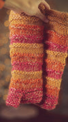 Faux Mohair Striped Armwarmers