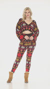 Fair Isle Mushroom Crop Cardigan