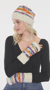 Vibrations Striped Slouchy Beanie
