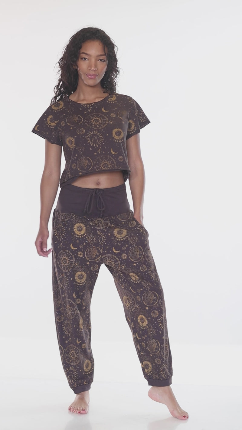 Celestial Cotton Jersey Lounge Pants