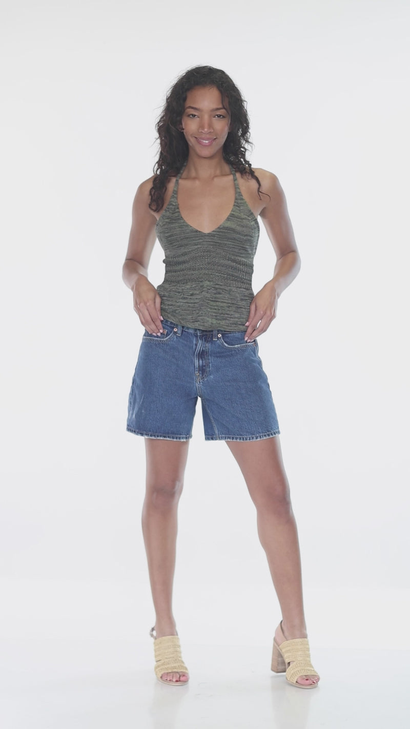 Ruffled Laced Halter Top