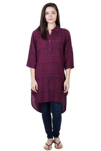 Dakota Hi-low Kurta Top Henley Tunic