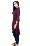 Dakota Hi-low Kurta Top Henley Tunic