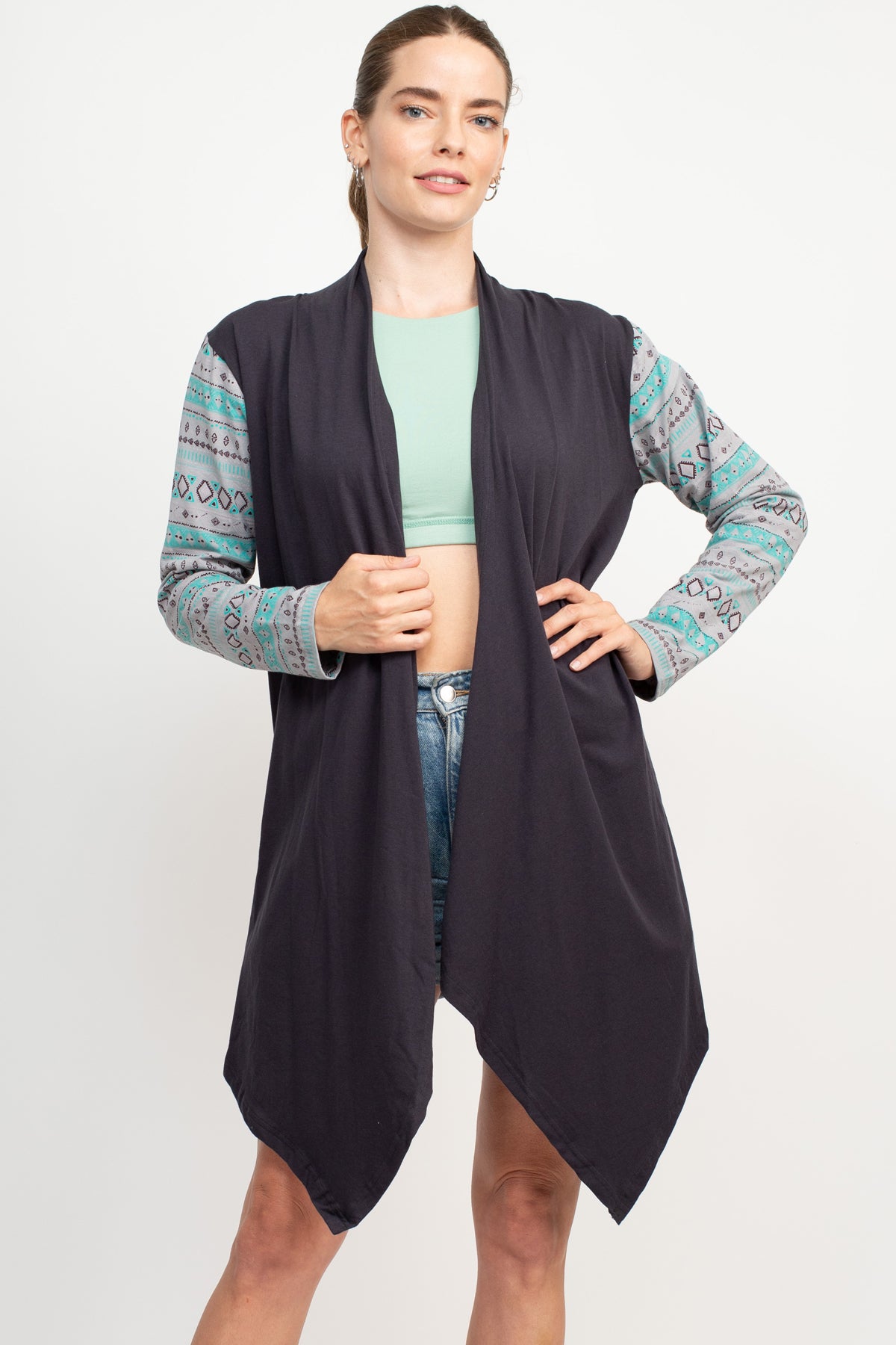 Tribal Vibes Organic Cotton Waterfall Cardigan