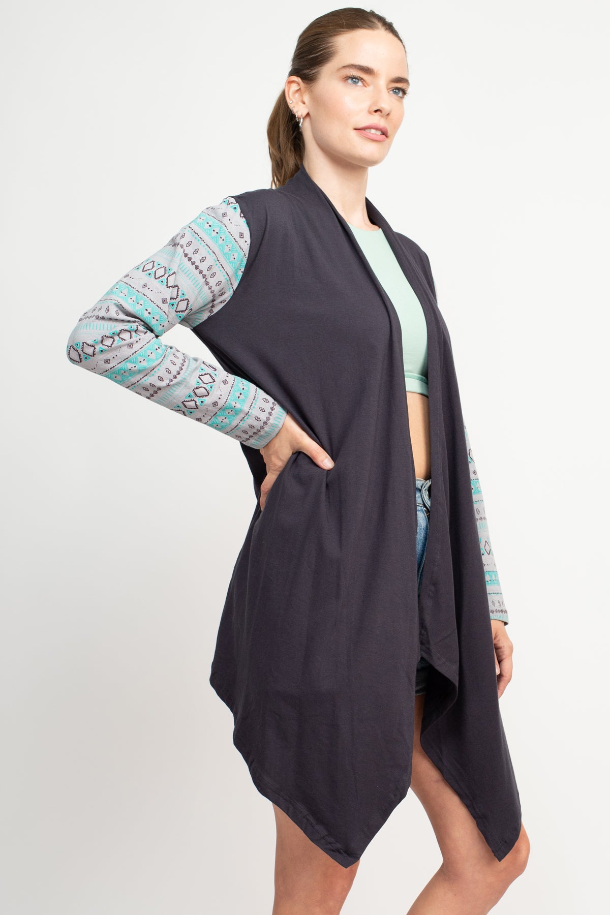 Tribal Vibes Organic Cotton Waterfall Cardigan