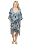 Celestial Romance Tie-Dye Fringed Poncho