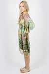 Celestial Romance Tie-Dye Fringed Poncho