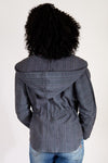 Striped Cotton Hoodie Jacket