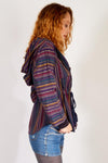 Striped Cotton Hoodie Jacket