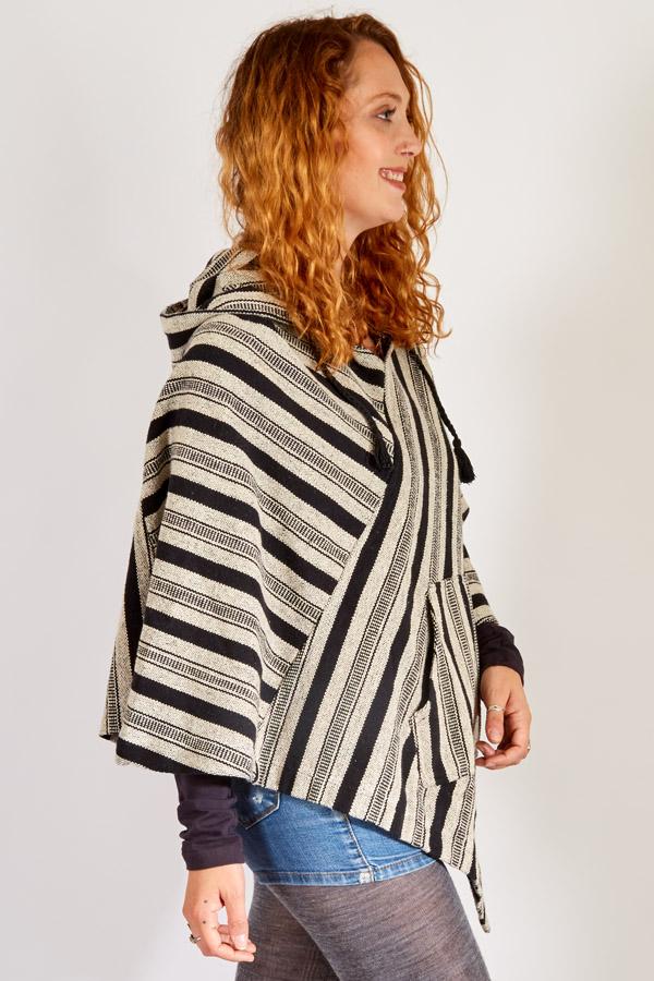 Woodstock Soft-washed Cotton Hoodie Poncho