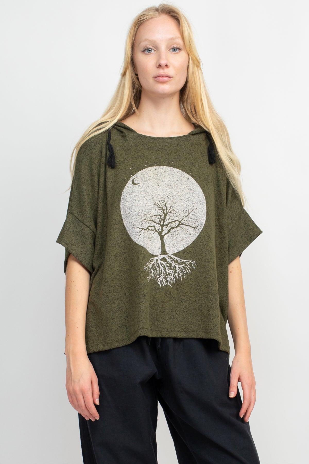 Lunar Tree of Life Oversize Soft Sweater