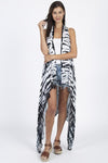 Tie-dyed Racerback Vest Beach Coverup