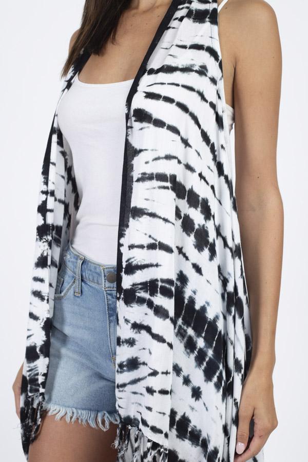 Tie-dyed Racerback Vest Beach Coverup