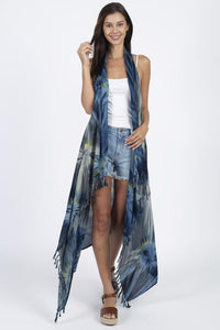 Tie-dyed Racerback Vest Beach Coverup