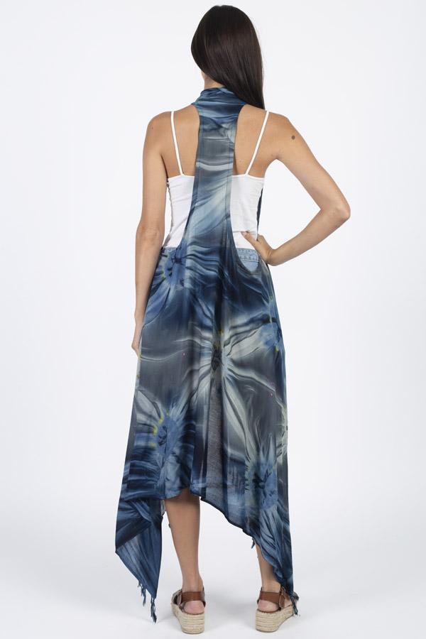 Tie-dyed Racerback Vest Beach Coverup