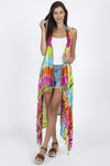 Tie-dyed Racerback Vest Beach Coverup