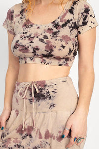 Tie-dyed Organic Crop Baby Tee